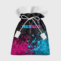 Мешок для подарков Monaco - neon gradient: символ сверху, цвет: 3D-принт