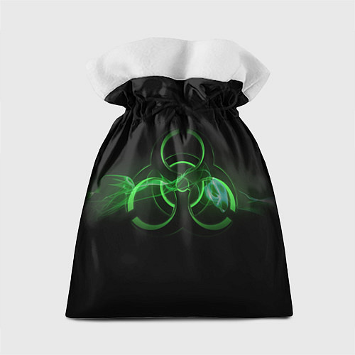 Подарочный мешок Радиация - зелёный знак / 3D-принт – фото 2
