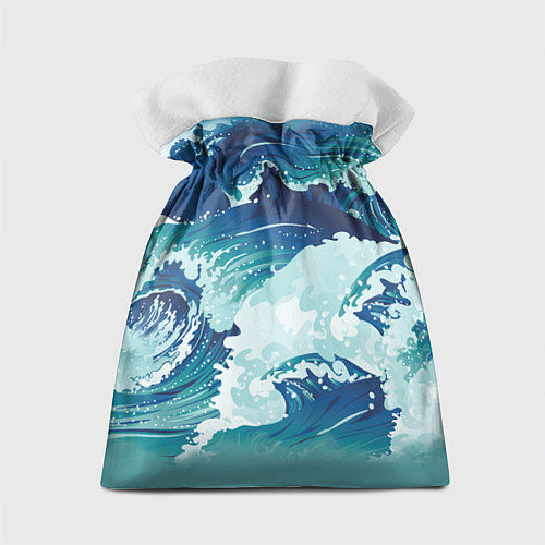 Подарочный мешок Несущиеся морские волны / 3D-принт – фото 2