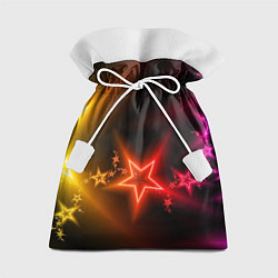 Мешок для подарков Звёзды с неоновым свечением, цвет: 3D-принт