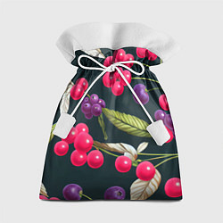Мешок для подарков Ягодки нарисованные, цвет: 3D-принт
