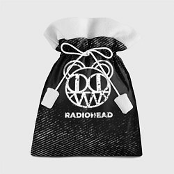 Мешок для подарков Radiohead с потертостями на темном фоне, цвет: 3D-принт