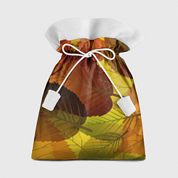 Мешок для подарков Осенние крупные листья, цвет: 3D-принт