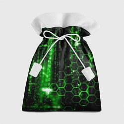 Мешок для подарков Зелёный программный код, цвет: 3D-принт