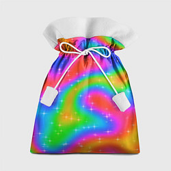 Мешок для подарков Световые блики на радужном фоне, цвет: 3D-принт