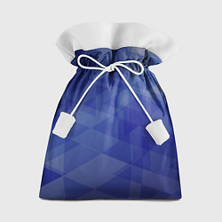 Мешок для подарков Абстрактные синие прямоугольные фигуры, цвет: 3D-принт