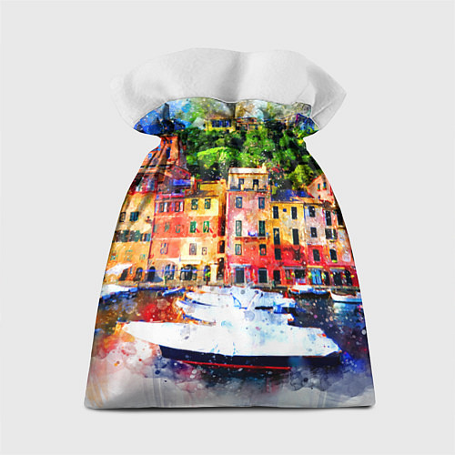 Подарочный мешок Картина красочный город / 3D-принт – фото 2