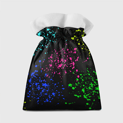 Подарочный мешок Брызги неоновых красок / 3D-принт – фото 2