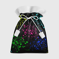 Мешок для подарков Брызги неоновых красок, цвет: 3D-принт