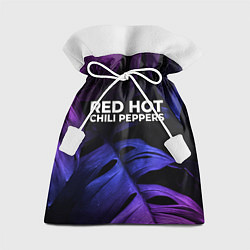 Мешок для подарков Red Hot Chili Peppers neon monstera, цвет: 3D-принт