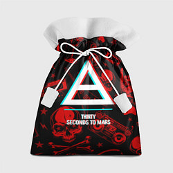 Мешок для подарков Thirty Seconds to Mars rock glitch, цвет: 3D-принт