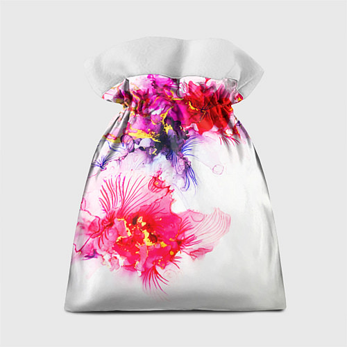Подарочный мешок Акварельные цветы и золото / 3D-принт – фото 2