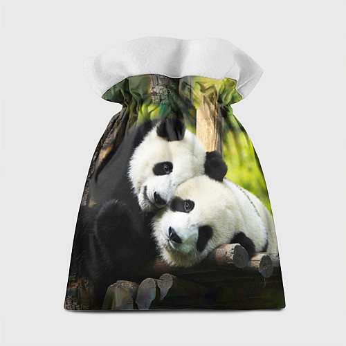 Подарочный мешок Влюблённые панды / 3D-принт – фото 2