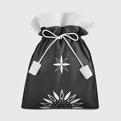 Мешок для подарков Черно-белый узор звезда, цвет: 3D-принт
