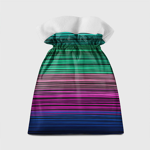 Подарочный мешок Разноцветные неоновые шелковые нити / 3D-принт – фото 2