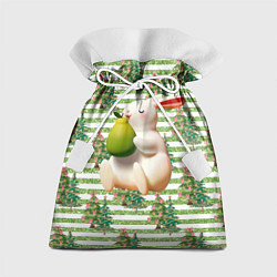 Мешок для подарков Кролик с грушей, цвет: 3D-принт