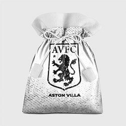 Мешок для подарков Aston Villa с потертостями на светлом фоне, цвет: 3D-принт