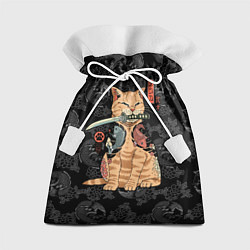 Мешок для подарков Кот самурай - Якудза, цвет: 3D-принт