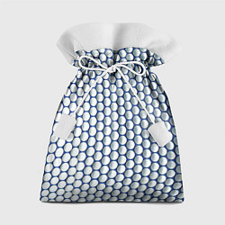 Подарочный мешок Геометрические бело-синие круги