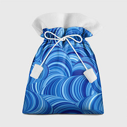 Мешок для подарков Дуговой шлейф - синий паттерн, цвет: 3D-принт