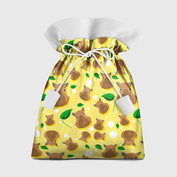 Мешок для подарков Капибара паттерн, цвет: 3D-принт