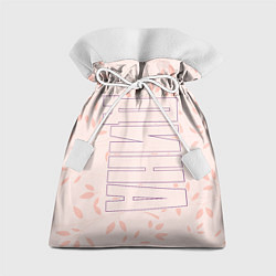 Мешок для подарков Дина по-вертикали с розовым фоном, цвет: 3D-принт