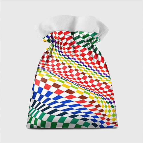 Подарочный мешок Разноцветная оптическая иллюзия / 3D-принт – фото 2