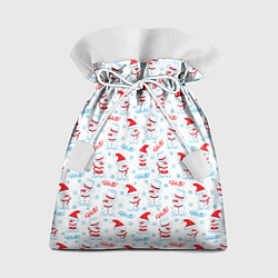 Мешок для подарков Снеговики - hello, цвет: 3D-принт