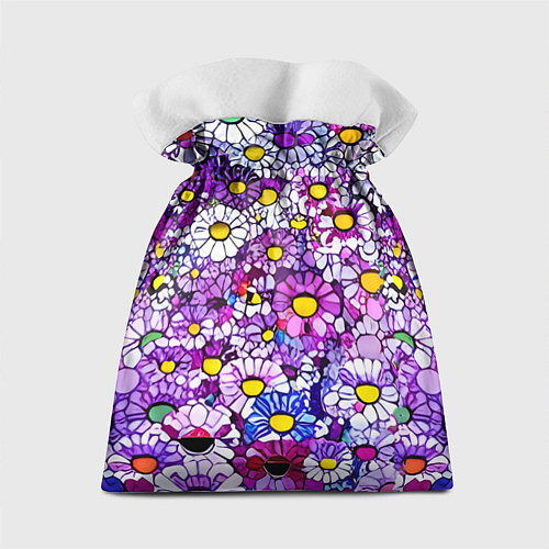 Подарочный мешок Веселый кролик в цветах / 3D-принт – фото 2
