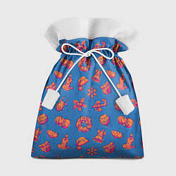 Мешок для подарков Новогоднее настроение: красно-синий, цвет: 3D-принт