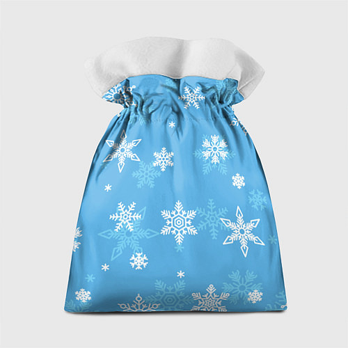 Подарочный мешок Голубой снегопад / 3D-принт – фото 2