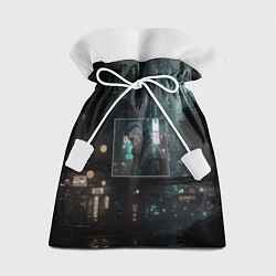 Мешок для подарков Обратная сторона Найт Сити, цвет: 3D-принт