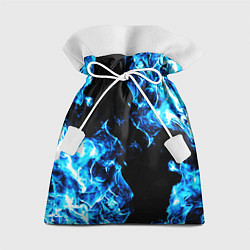 Мешок для подарков Красивый синий огонь, цвет: 3D-принт