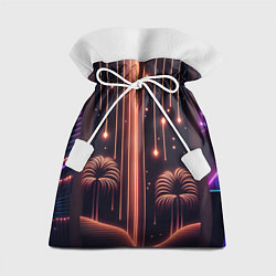 Мешок для подарков Неоновый тропический дождь, цвет: 3D-принт
