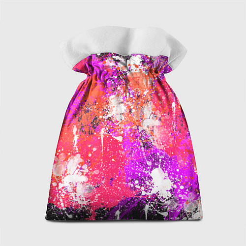 Подарочный мешок Разбрызганная красная краска - темный фон / 3D-принт – фото 2
