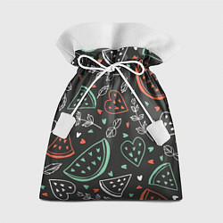 Мешок для подарков Любовь в арбузах, цвет: 3D-принт