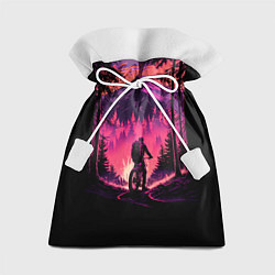 Мешок для подарков Велопрогулка на закате, цвет: 3D-принт