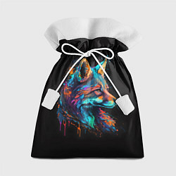 Мешок для подарков Красочная лиса, цвет: 3D-принт