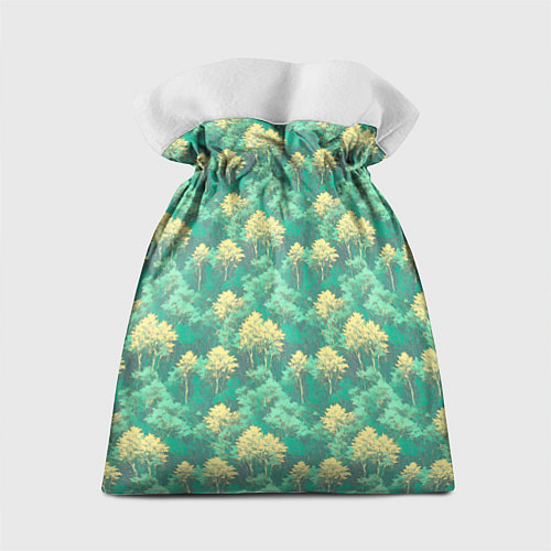 Подарочный мешок Камуфляж деревья двуцветный / 3D-принт – фото 2