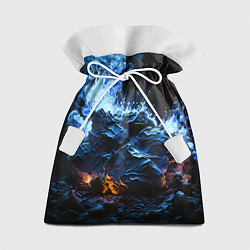 Мешок для подарков Огонь и неоновый дым, цвет: 3D-принт