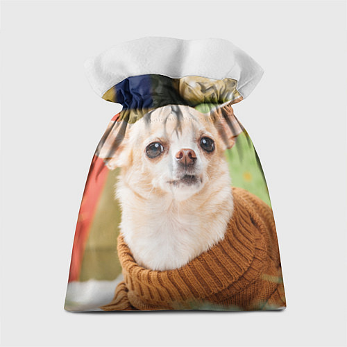Подарочный мешок Праздничный чихуахуа / 3D-принт – фото 2