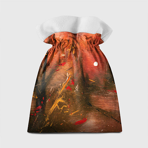 Подарочный мешок Абстрактный красный туман и краски / 3D-принт – фото 2