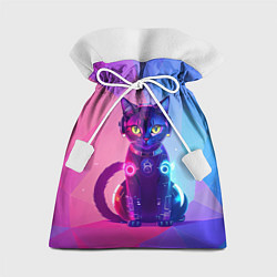 Мешок для подарков Кибер кошка, цвет: 3D-принт