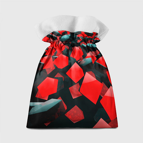 Подарочный мешок Черно красные кубы / 3D-принт – фото 2