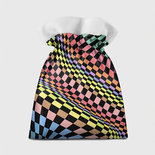 Подарочный мешок Colorful avant-garde chess pattern - fashion / 3D-принт – фото 2