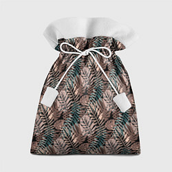 Мешок для подарков Тропический коричнево серый узор, цвет: 3D-принт