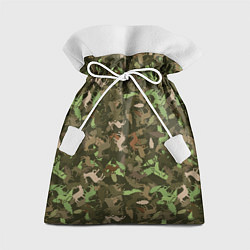 Мешок для подарков Олени и дубовые листья - камуфляж, цвет: 3D-принт