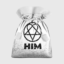 Мешок для подарков HIM с потертостями на светлом фоне, цвет: 3D-принт