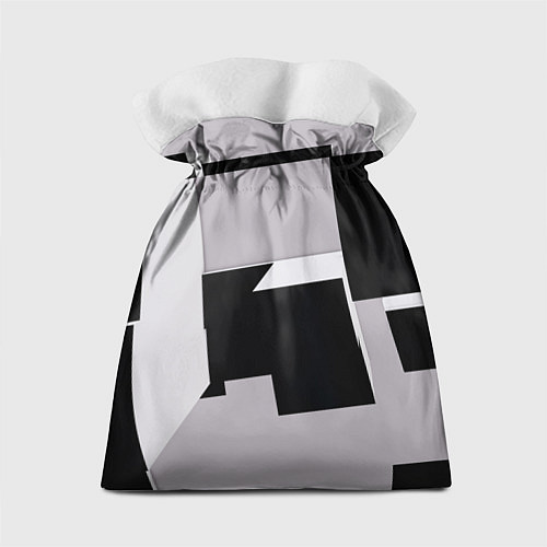 Подарочный мешок Белые и чёрные кубы в геометрии / 3D-принт – фото 2