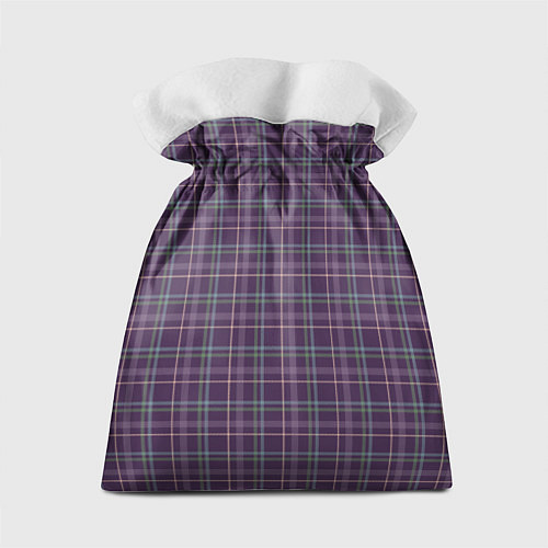 Подарочный мешок Джентльмены Шотландка темно-фиолетовая / 3D-принт – фото 2